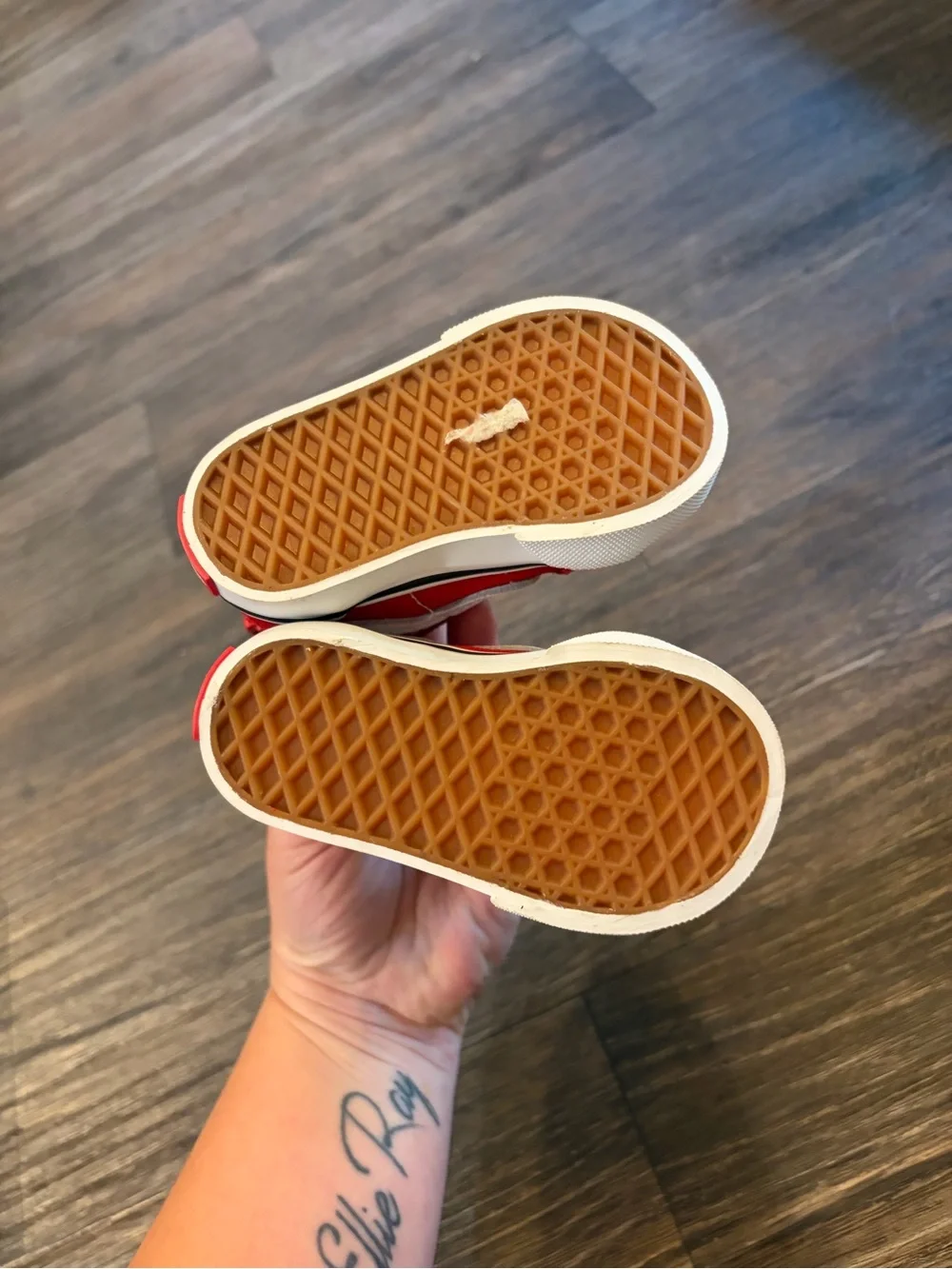Baby Vans Off The Wall Old School Red SK8-Hi Zip Shoes Size 2.5